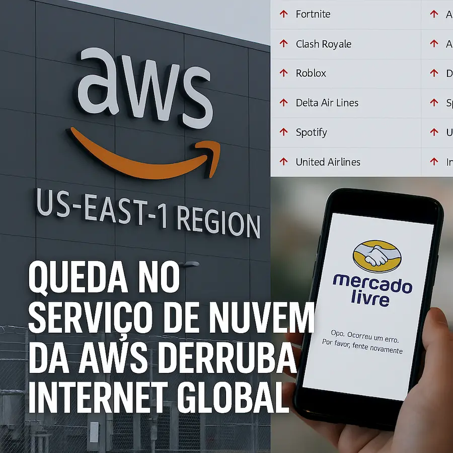 Queda no serviço de nuvem da Amazon 