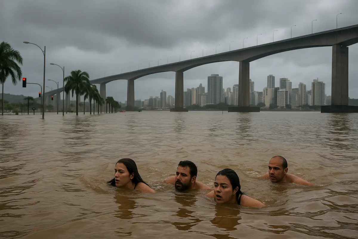 chuvas persistentes em Serra e Vitória