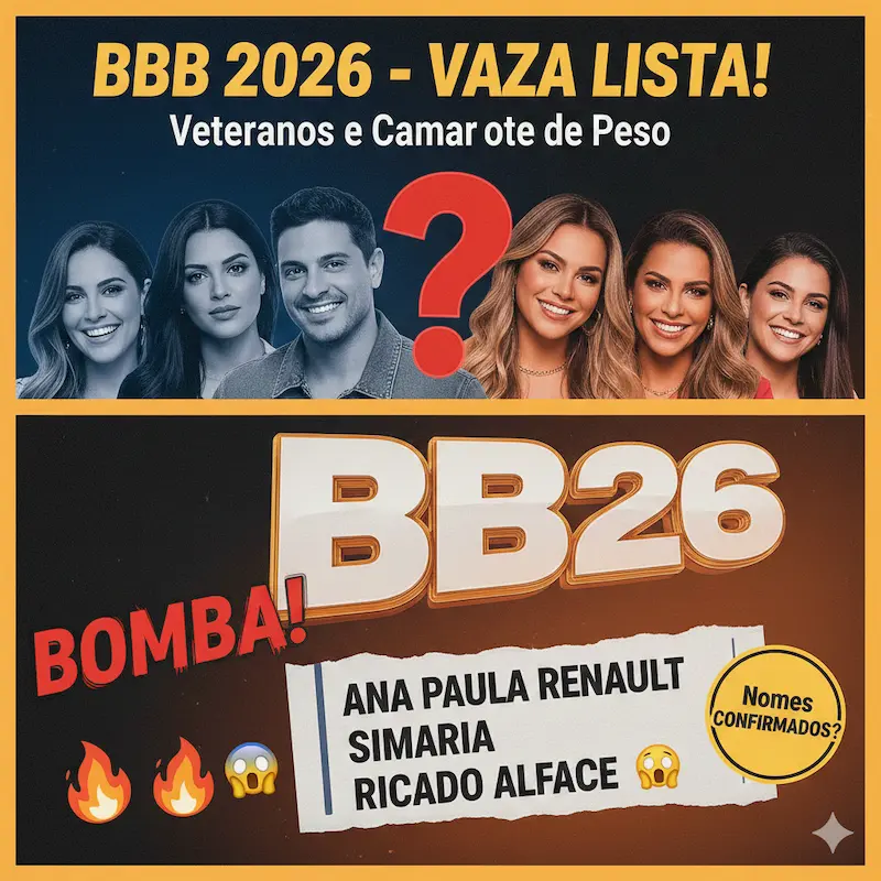 bbb26 vaza lista veteranos camarotes