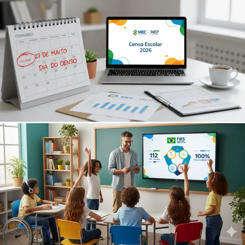 Censo Escolar 2026: veja as datas oficiais do INEP e o que muda neste ano