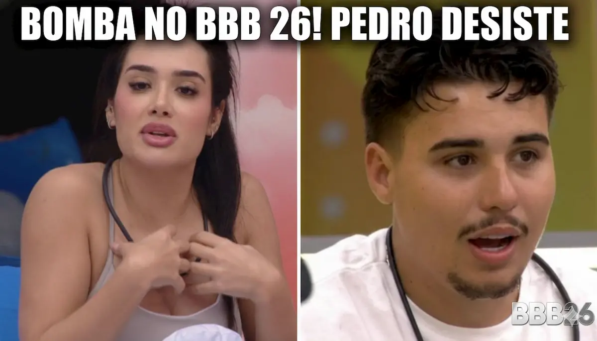 BOMBA NO BBB 26! Pedro assedia Jordana, aperta o botão e desiste do reality; confira os detalhes!