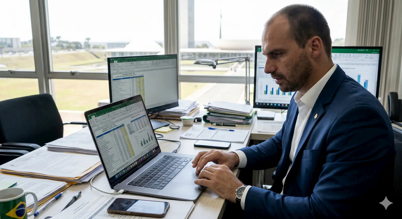 Contrato aponta que Eduardo Bolsonaro tinha poder sobre a grana