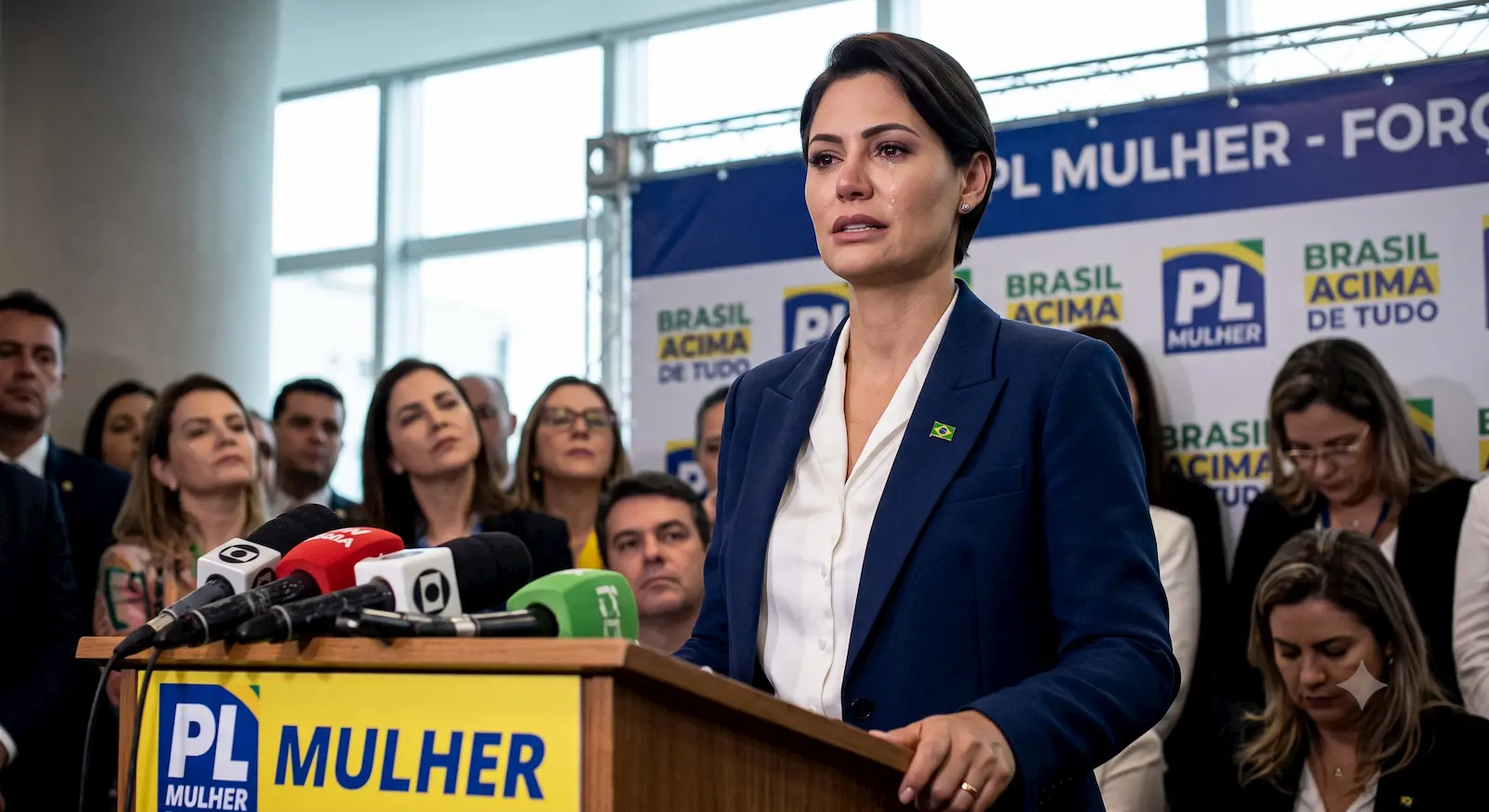 Bomba no PL: Michelle Bolsonaro deixa comando do partido e chuta o balde na campanha de Flávio Bolsonaro