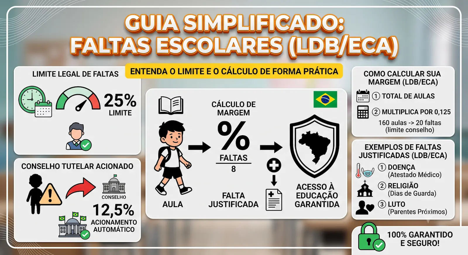 Quantas Faltas o Aluno Pode Ter na Escola? O Limite Por Lei em 2026