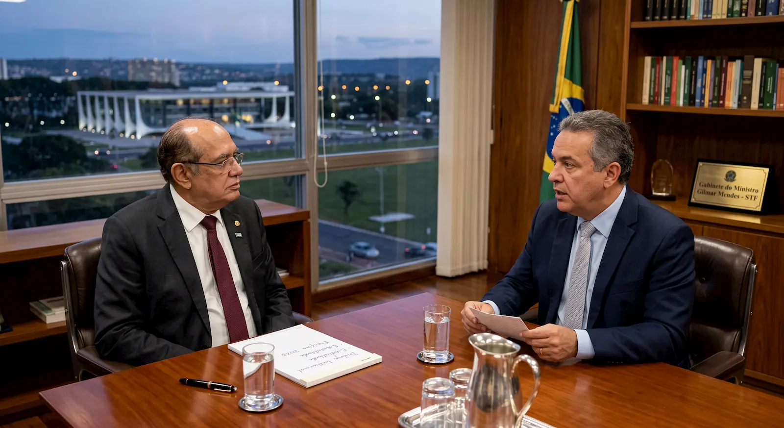Coordenador de Flávio Bolsonaro se reúne com Gilmar Mendes