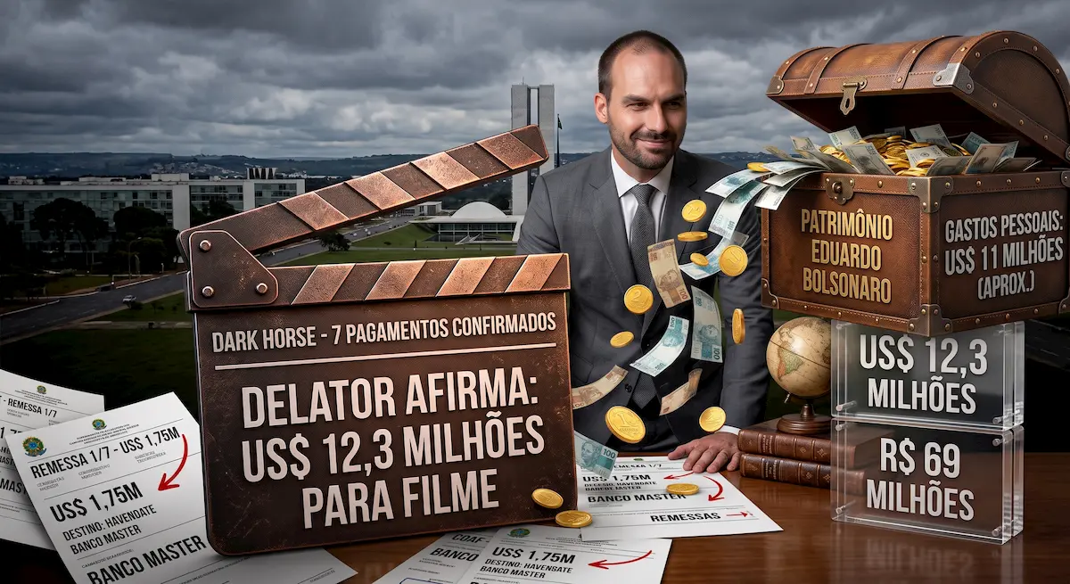 Delator revela 7 repasses milionários a fundo ligado a Eduardo Bolsonaro para o filme 'Dark Horse'