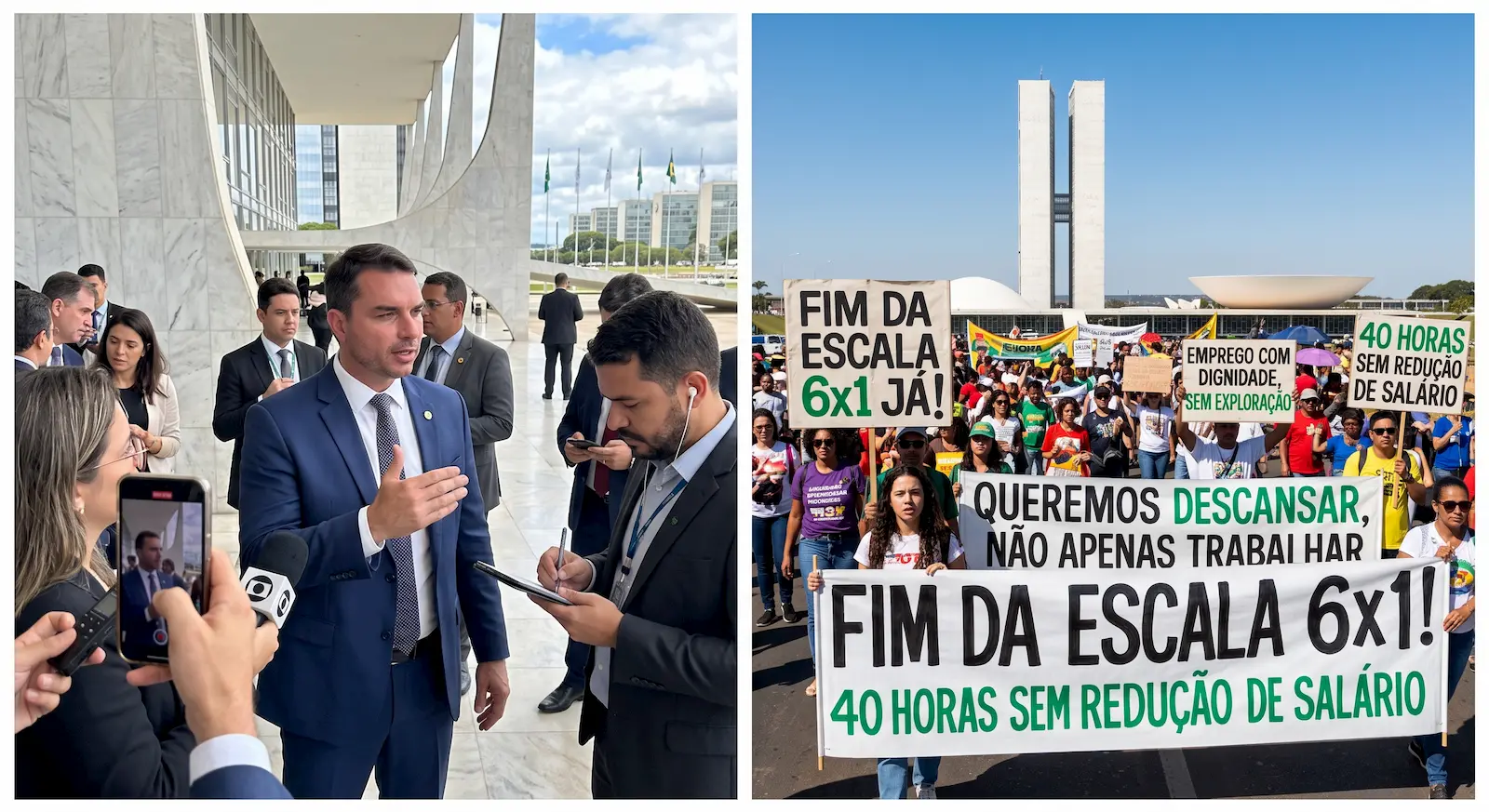 Flavio Bolsonaro paralisa campanha para impedir fim da escala 6x1 Flavio Bolsonaro paralisa campanha para impedir fim da escala 6x1